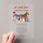 Oh What Fun! Holiday Kids Funny Christmas Party Acryl Uitnodigingen (Insitu (Draagbaar))