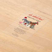 Oh What Fun! Holiday Kids Funny Christmas Party Acryl Uitnodigingen (Laagn)