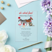 Oh What Fun! Holiday Kids Funny Christmas Party Acryl Uitnodigingen (Insitu (Huwelijk))