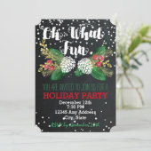 Oh What Fun - Holiday Party Invitation Kaart (Staand voorkant)