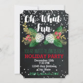 Oh What Fun - Holiday Party Invitation Kaart (Voorkant)