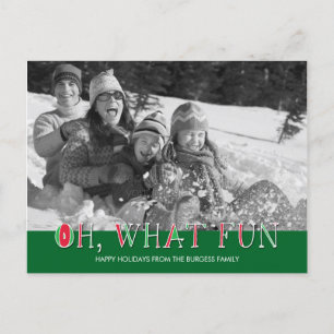 Oh What Fun Holiday Photo Card Briefkaart