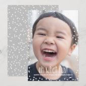 Oh What Fun Holiday Photo Card Feestdagenkaart (Voorkant / Achterkant)