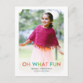 Oh What Fun Holiday Photo Card Feestdagenkaart (Voorkant)