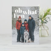 Oh What Fun Holiday Photo Feestdagenkaart (Staand voorkant)