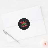 Oh What Fun It Is To Be Mama Christmas Family Ronde Sticker (Envelop)