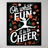 Oh What Fun It Is To Cheer Ugly Cheerleading Xmas Poster (Voorkant)