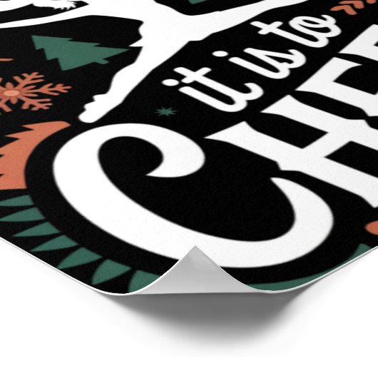 Oh What Fun It Is To Cheer Ugly Cheerleading Xmas  Poster (Hoek)