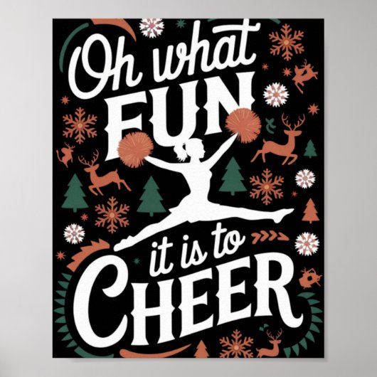 Oh What Fun It Is To Cheer Ugly Cheerleading Xmas  Poster (Voorkant)
