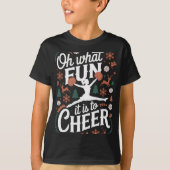 Oh What Fun It Is To Cheer Ugly Cheerleading Xmas T-shirt (Voorkant)