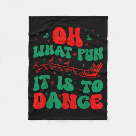 Oh What Fun It Is To Dance Groovy Ballet Dancer Ch Fleece Deken (Voorkant)