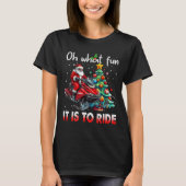 Oh What Fun It Is To Ride Snowmobile Santa Christm T-shirt (Voorkant)