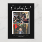 Oh What Fun Kerstfeestay Foto gepersonaliseerd Briefkaart (Voorkant)