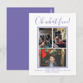 Oh What Fun Kerstfeestay Foto gepersonaliseerd Briefkaart (Voorkant / Achterkant)