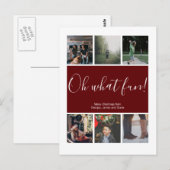 Oh What Fun Kerstfeestay Personated Briefkaart (Voorkant / Achterkant)