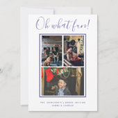 Oh What Fun Kerstmis Aangepast Feestdagenkaart (Voorkant)