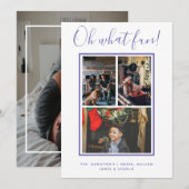 Oh What Fun Kerstmis Aangepast Feestdagenkaart (Voorkant / Achterkant)