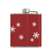 Oh What Fun Kerstmis Snowflake Flask - Red Heupfles (Achterkant)