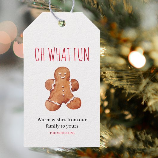 Oh What Fun | Kerstzoet | Ginger Cookies Cadeaulabel