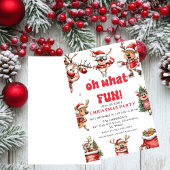 Oh What Fun,Kind Funny Quirky Christmas Reindeer Kaart