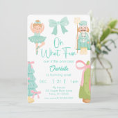 Oh What Fun Mint Nutcracker Birthday Kaart (Staand voorkant)