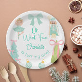 Oh What Fun Mint Nutcracker Birthday Papieren Bordje