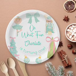 Oh What Fun Mint Nutcracker Birthday Papieren Bordje