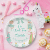 Oh What Fun Mint Nutcracker Birthday Papieren Bordje (Feest)