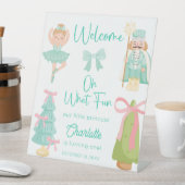 Oh What Fun Mint Nutcracker Birthday Welcome Reclamebord Met Voetstuk (Insitu)