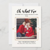 Oh What Fun Modern Christmas Feestdagenkaart (Voorkant)