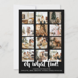 Oh What Fun Photo Kerstmis Aangepast Feestdagenkaart