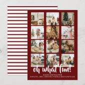 Oh What Fun Photo Kerstmis Aangepast Feestdagenkaart (Voorkant / Achterkant)