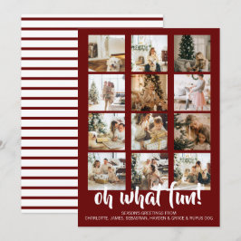 Oh What Fun Photo Kerstmis Aangepast Feestdagenkaart