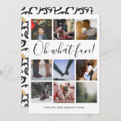 Oh What Fun Photo Kerstmis Aangepast Feestdagenkaart (Voorkant / Achterkant)