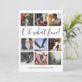 Oh What Fun Photo Kerstmis Aangepast Feestdagenkaart (Staand voorkant)