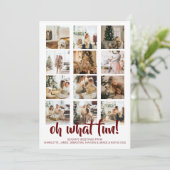 Oh What Fun Photo Kerstmis Aangepast Feestdagenkaart (Staand voorkant)