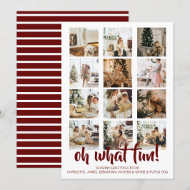 Oh What Fun Photo Kerstmis Aangepast Feestdagenkaart