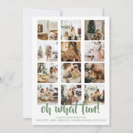 Oh What Fun Photo Kerstmis Aangepast Feestdagenkaart