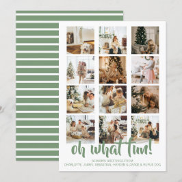 Oh What Fun Photo Kerstmis Aangepast Feestdagenkaart