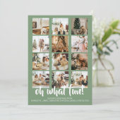 Oh What Fun Photo Kerstmis Aangepast Feestdagenkaart (Staand voorkant)