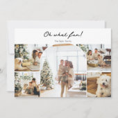 Oh What Fun Photo Kerstmis Aangepast Feestdagenkaart (Voorkant)