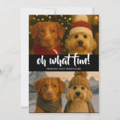 Oh What Fun Photo Kerstmis Aangepast Feestdagenkaart (Voorkant)