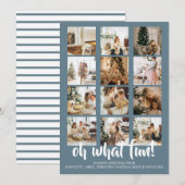 Oh What Fun Photo Kerstmis Aangepast Feestdagenkaart (Voorkant / Achterkant)
