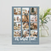 Oh What Fun Photo Kerstmis Aangepast Feestdagenkaart (Staand voorkant)