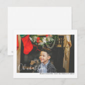 Oh What Fun Photo Merry Kerstmis Aangepast Briefkaart (Voorkant / Achterkant)