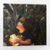 Oh What Fun Photo Personated Kerstmis Drieluik Wenskaart (Binnenzijde eerst)