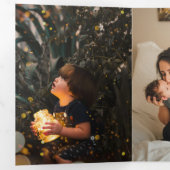 Oh What Fun Photo Personated Kerstmis Drieluik Wenskaart (Binnenzijde eerst)