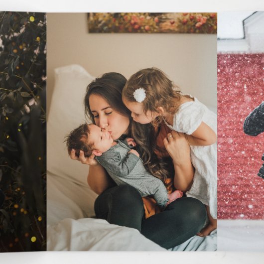 Oh What Fun Photo Personated Kerstmis Drieluik Wenskaart (Binnenkant midden)