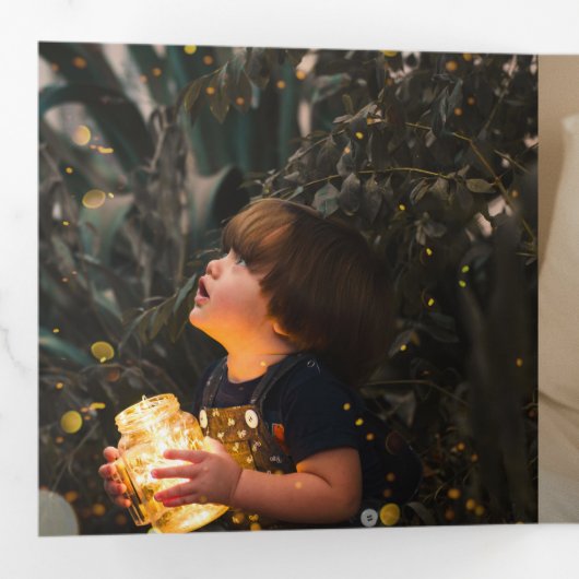 Oh What Fun Photo Personated Kerstmis Drieluik Wenskaart (Binnenzijde eerst)