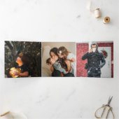 Oh What Fun Photo Personated Kerstmis Drieluik Wenskaart (Binnen)